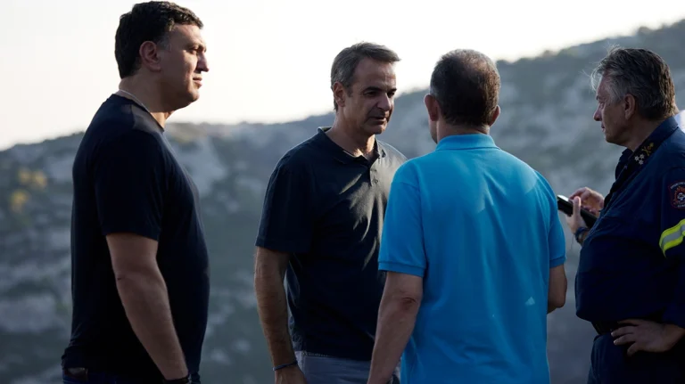 Στην Πάρνηθα ο Κυριάκος Μητσοτάκης