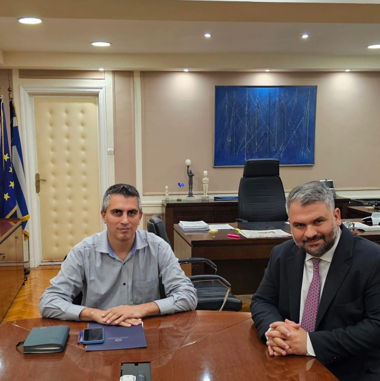 Συνάντηση του Βουλευτή Β’ Πειραιά Γιώργου Βρεττάκου με τον Υφυπουργό Οικονομικών Χρίστο Δήμα