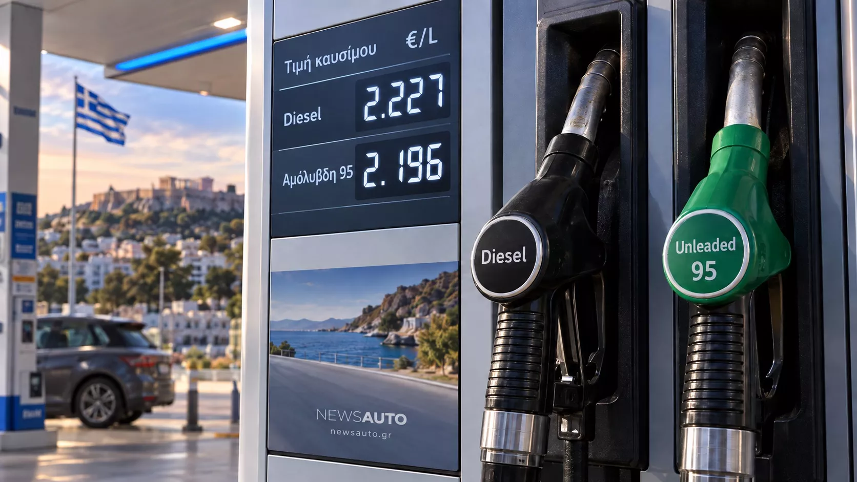 Ανατροπή στις αντλίες: Το diesel ακριβότερο από τη βενζίνη: Πόσο κοστίζουν πλέον τα 100 χλμ.