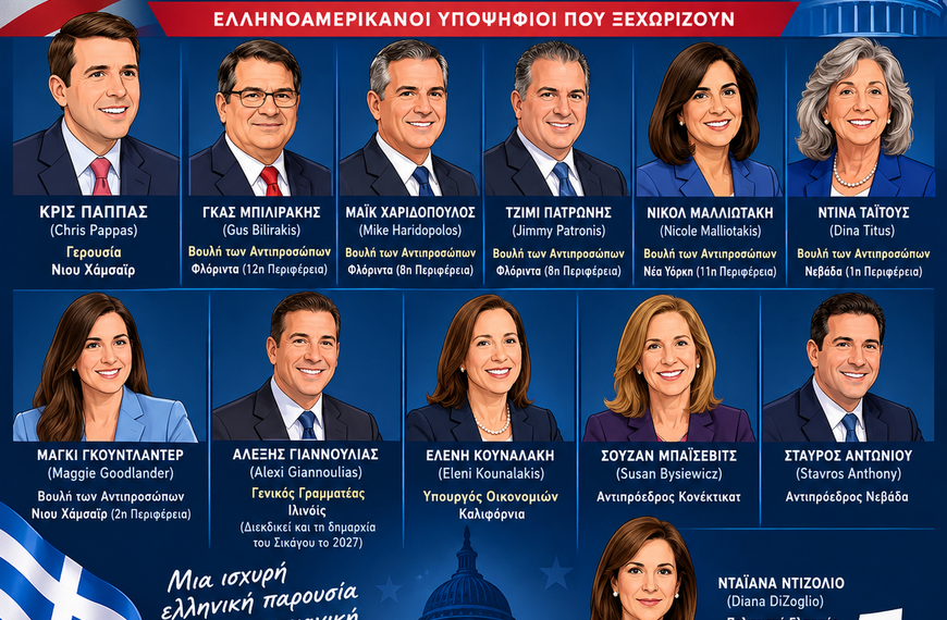 50 υποψηφιότητες σε 20 πολιτείες: η ελληνική μάχη στις ενδιάμεσες εκλογές των ΗΠΑ
